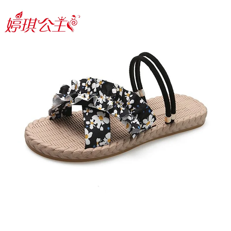 This Year's New Sandals 2021 New Women's Summer Fairy Style Student All-Matching Fresh Beach Two-Way Sandals kawaii shoes