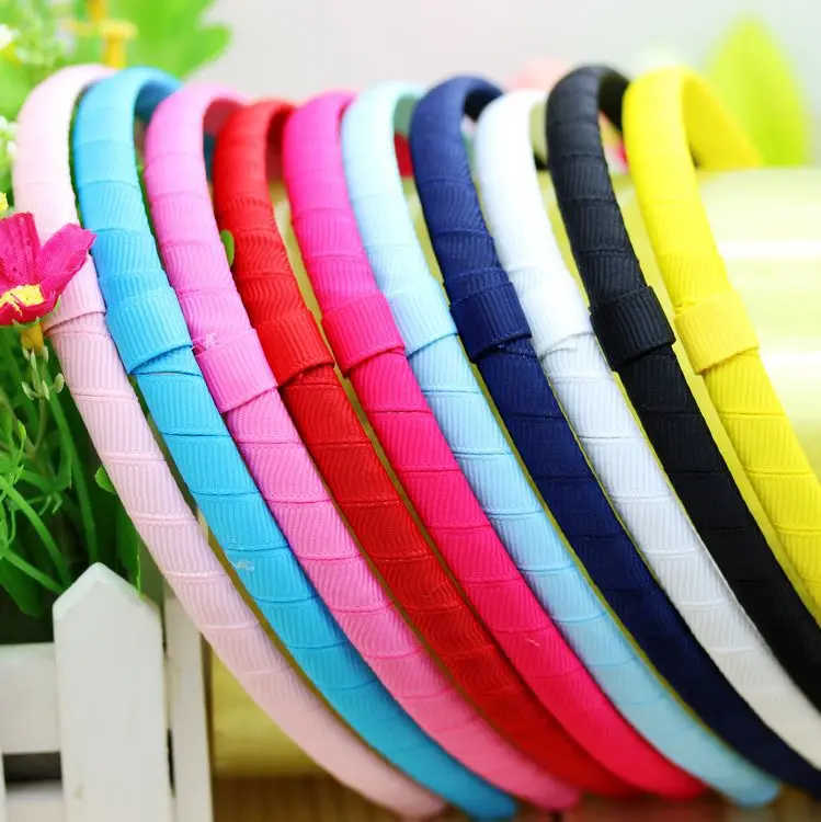 DHK 3/8''  grosgrain Ribbon headband headwear hair bow diy decoration wholesale OEM 10 color mixed E1471