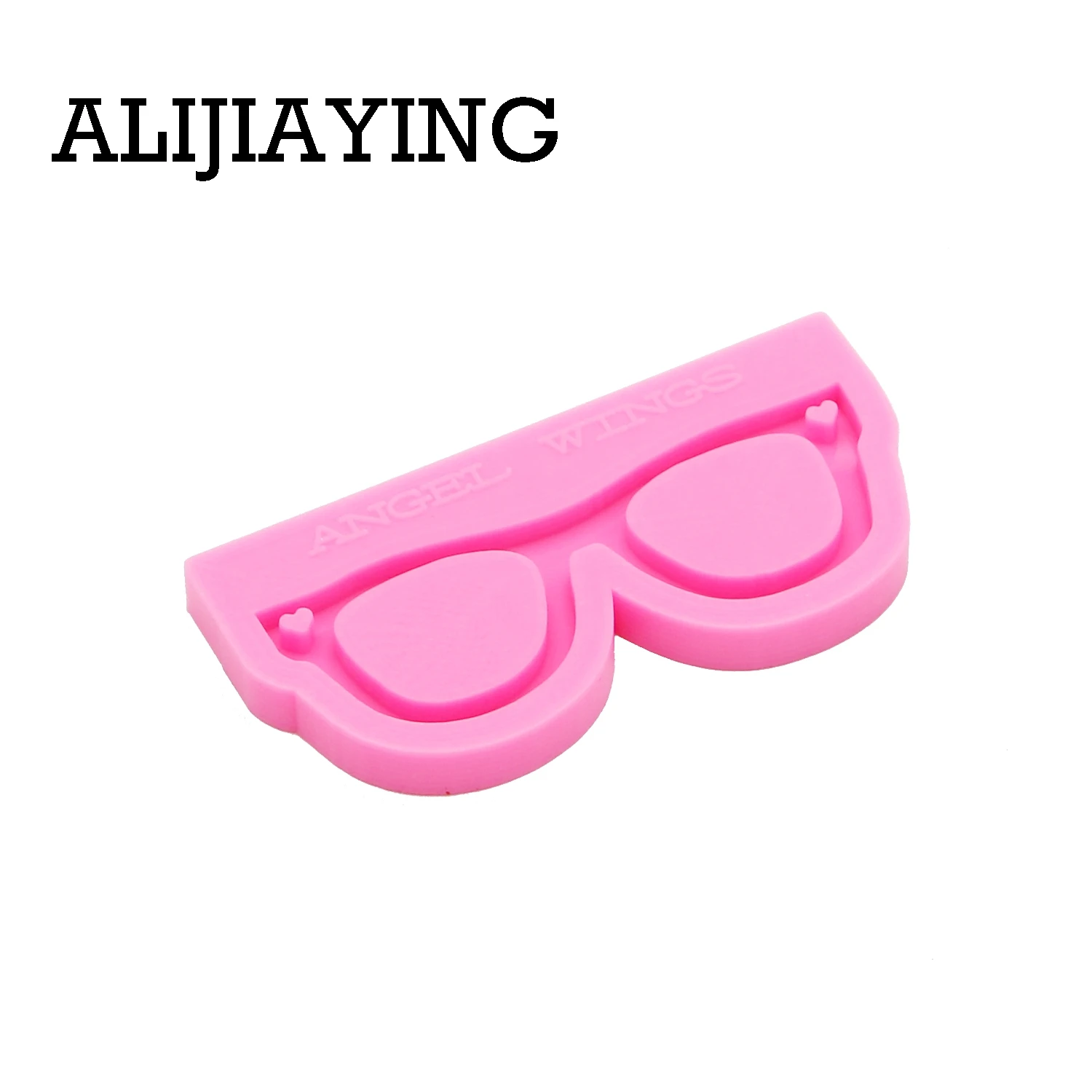 DY0157 Glossy Glasses shape keychain silicone mold DIY craft keyring pendant for girl jewelry keychains mould