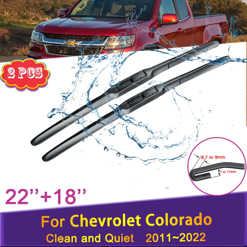 

Car Wiper Blades for Chevrolet Colorado MK2 2011 2012 2013~2022 Front Windshield Frameless Snow Scraping Rain Rubber Accessories