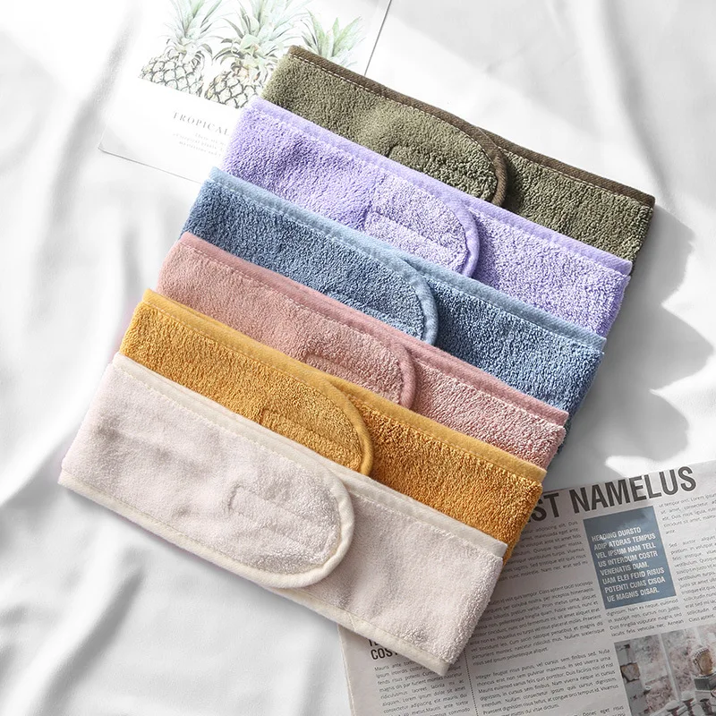 2021 Head Turban Soft Makeup Wrap Headbands Cosmetic Fabric Towel Spa Bath Shower Wash Face Elastic Facial HeadBand For Women