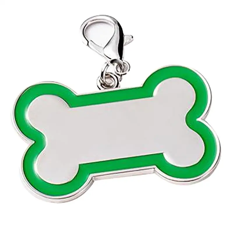 1pc Pet ID Tag Blank Bone Shape Alloy Rustproof Cat Tag Dog Name Tag For Puppies Pet Supplies Pet Accessories