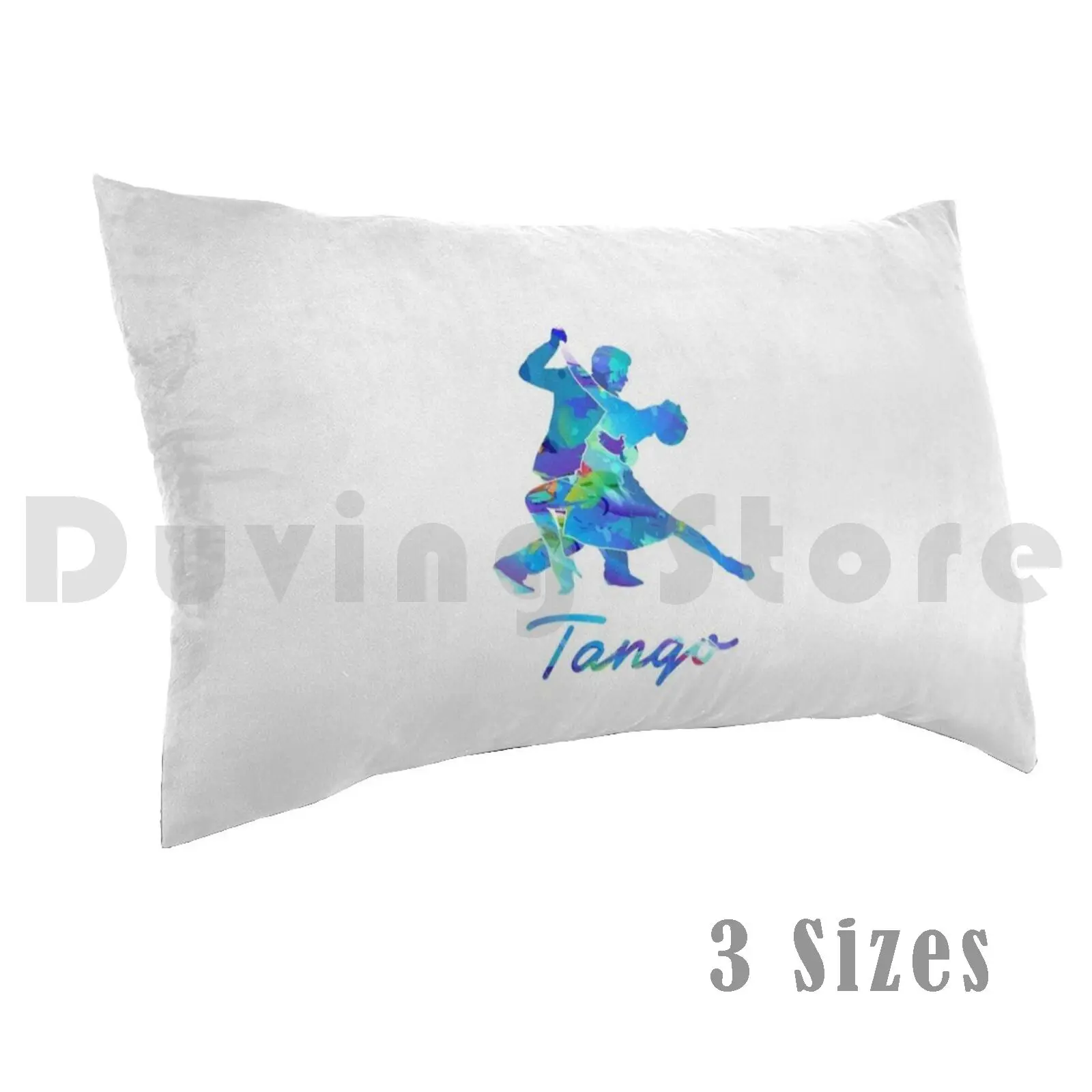 Tango Dancers Colorful Silhouettes Pillow Case DIY 50*70 Tango Dancer Dance Passion Sexy Dancing Couple Blue