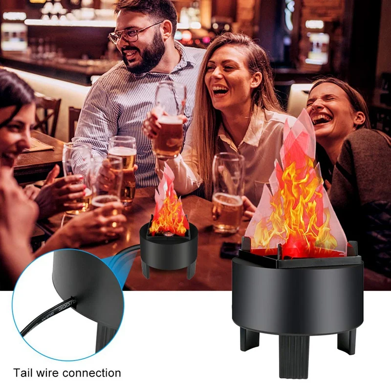 LED Fuoco Fiamma Effetto di Luce Artificiale di Elettrico Sfarfallio Campfire Fornello Da Partito Della Lampada Della Decorazione Forniture per Bar