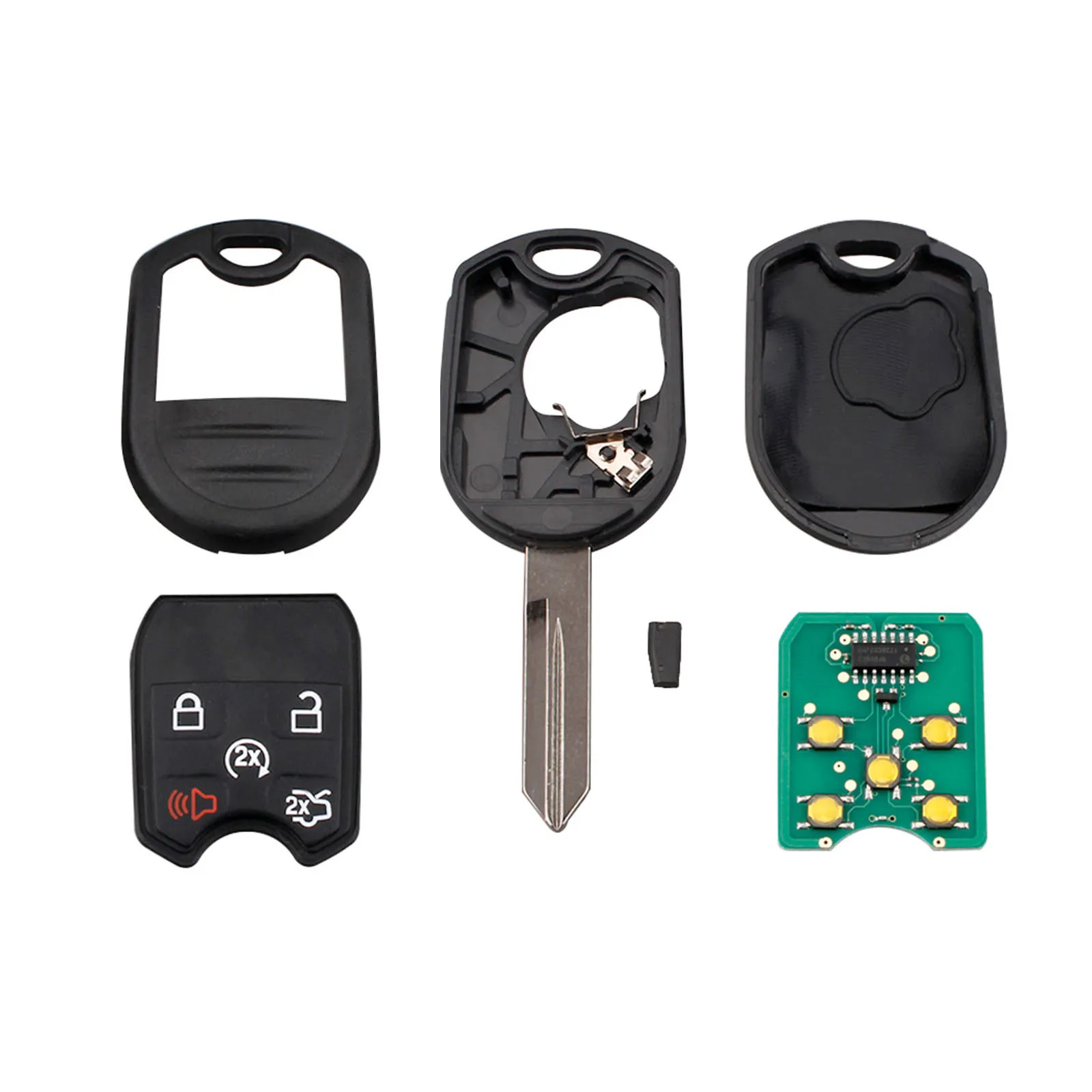 Yetaha 5 Buttons Remote Key With 4D63 Chip For Ford Taurus Mustang Fusion Focus Explorer CWTWB1U793 315MHZ Remtekey For Lincoln