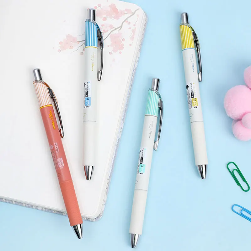 Pentel Energel Gel Pen Quick Drying Kawaii Pen Stripe Clena BLN75L 0.5mm Press Color Pens For School Student Stationery 1Pcs
