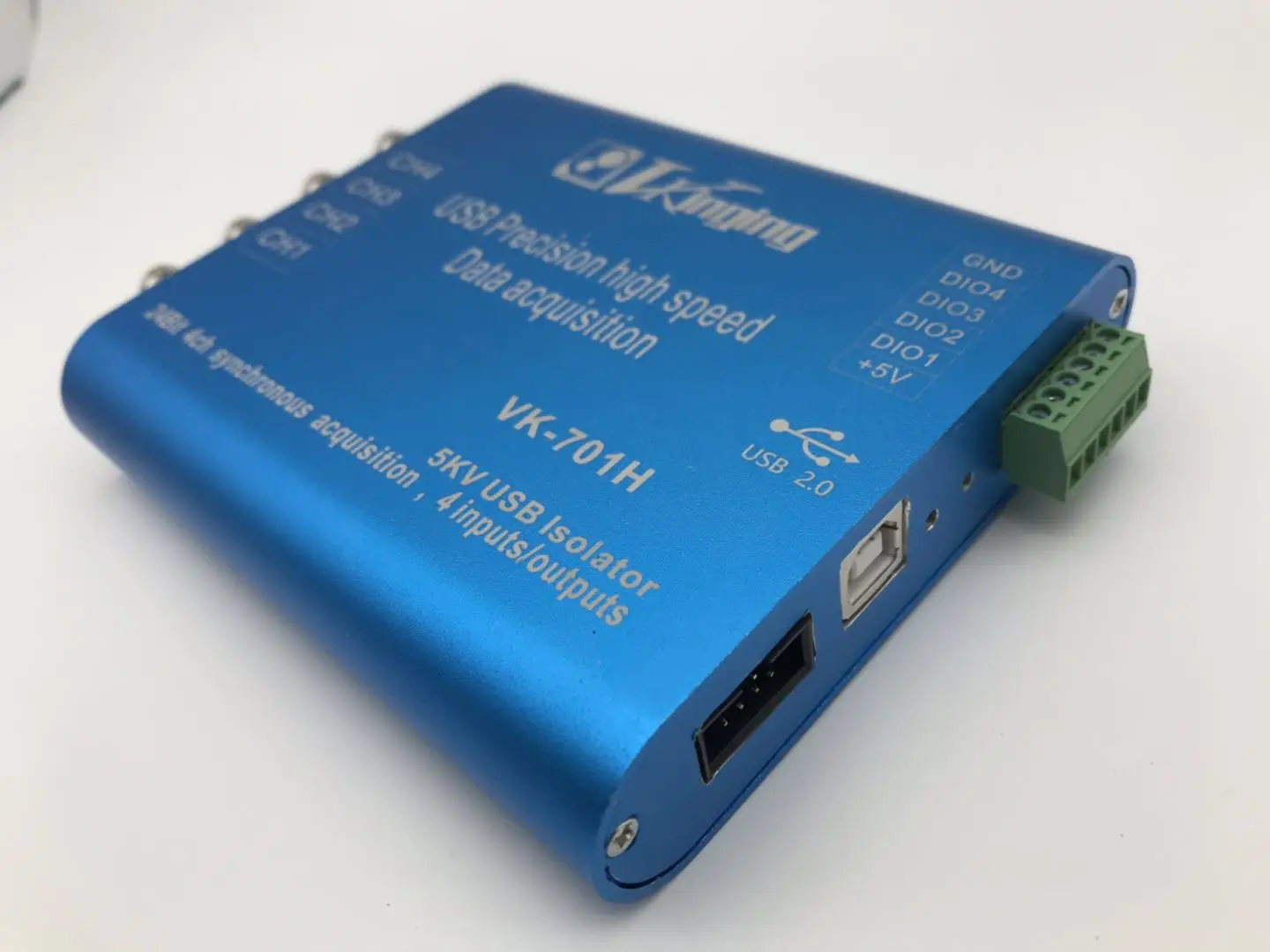 VK701H 24-bit isolated USB data acquisition card with IEPE precision 400k sampling