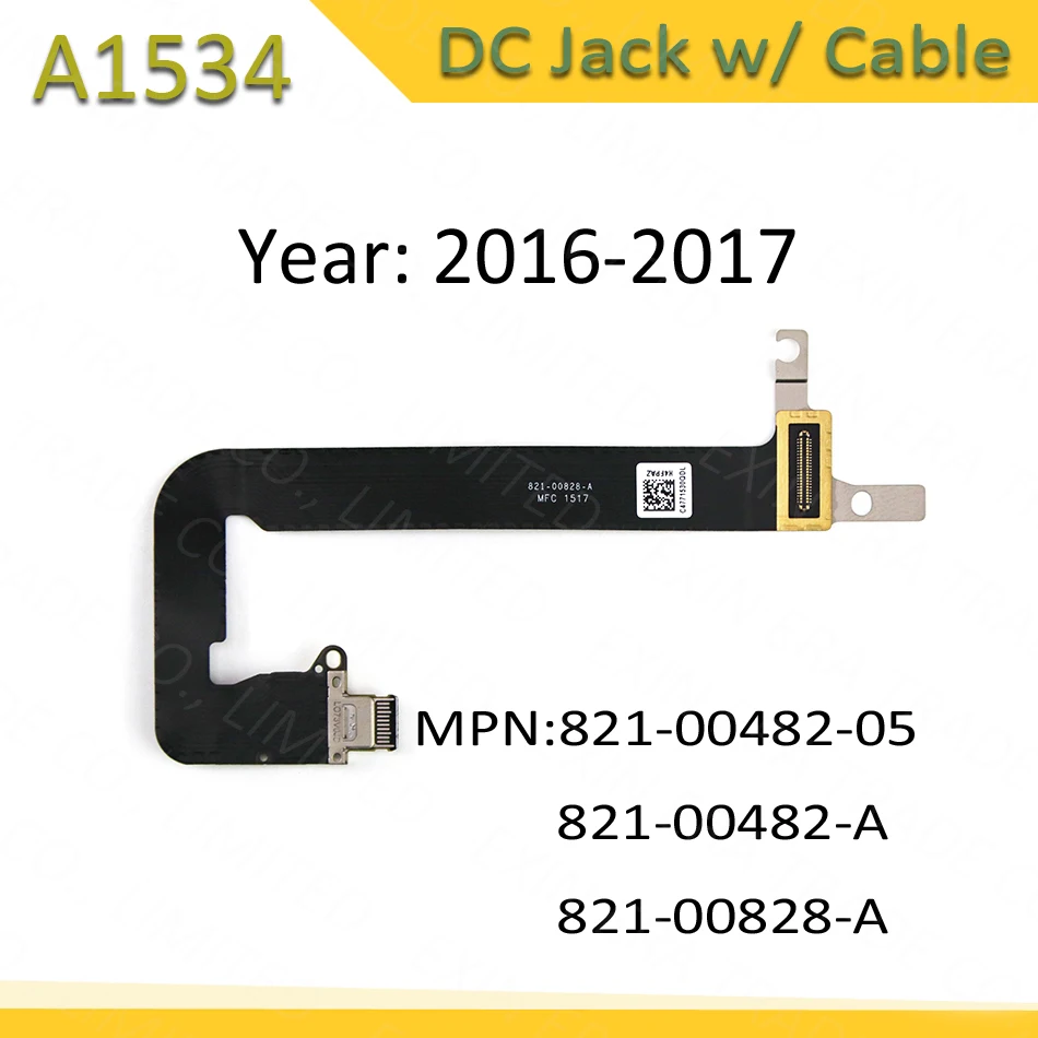 Laptop A1534 DC-IN I/O USB C Charging Power DC Jack Board Connector with Cable for MacBook Retina 12