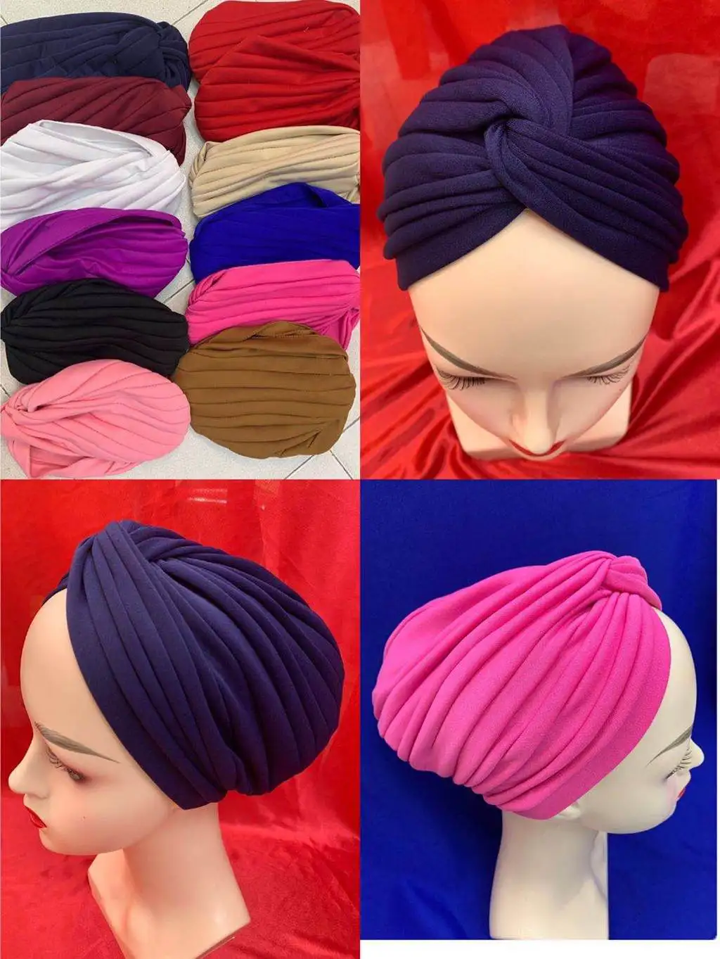 2021 New Designs African Turban Hat Women Cap Auto Gele Aso Oke Headtie Mix12 Pieces Per Dozen Party Fashion Headwear