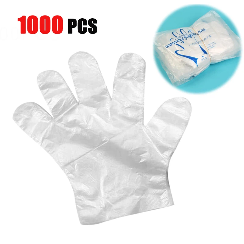 

Home Use 1000PCS Disposable Gloves Polyethylene Food Service Kitchen Gloves Safty Large Gloves Daily Protection Supplies 2020