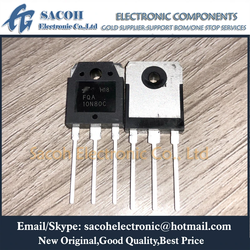 

New Original 10Pcs/Lot FQA10N80C FQA10N80 OR SSH10N80A SSH10N80 10N80 TO-3P 10A 800V Power MOSFET Transistor