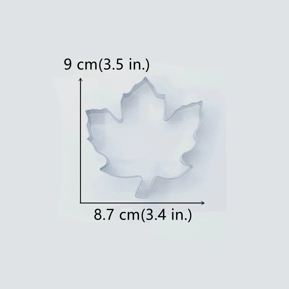 KENIAO Thanksgiving Maple Leaf Cookie Cutter - 9.1 CM Biscuit Fondant Pastry Bread Sandwich Mold - Stainless Steel