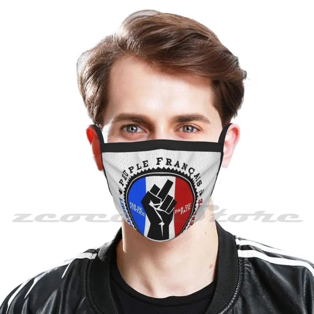 Народа Фран? Ais Freedom Fraternité Mask Cloth фильтр "сделай сам" Pm2.5 для взрослых и детей, французская политическая справедливость