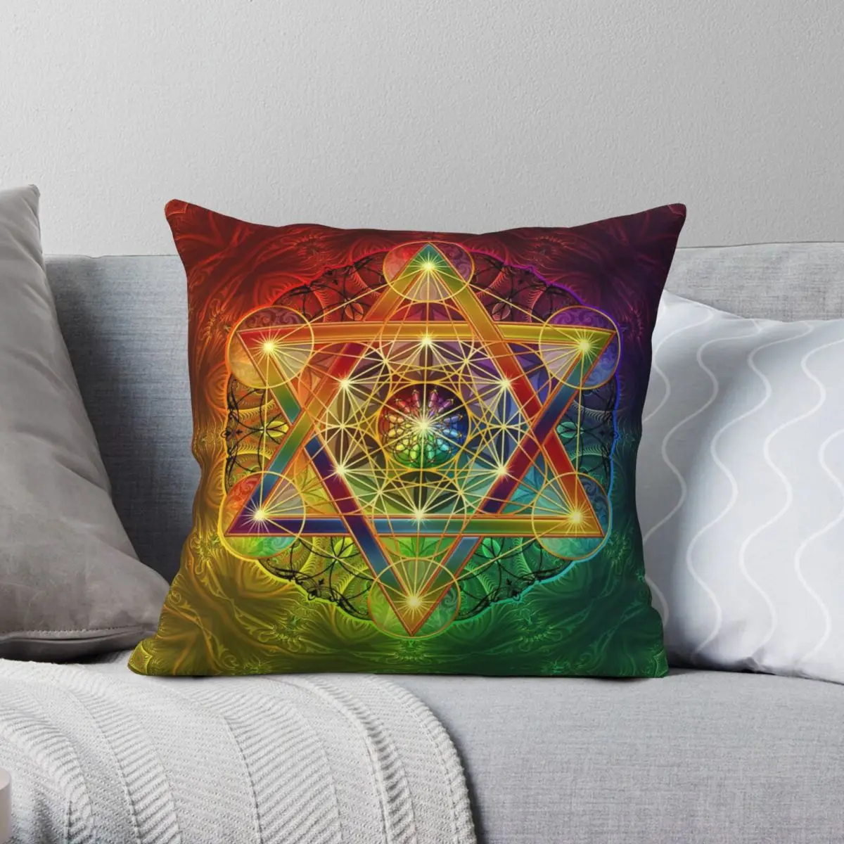 

Metatron's Cube With Merkabah And Flower Of Life квадратная Подушка Чехол льняная бархатная Декоративная Подушка на молнии чехол для телефона 18