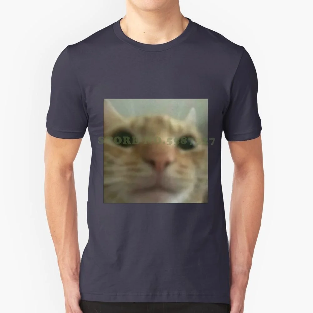 Ugley Cat Too Close To Camera Shitpost Cool Design Trendy T-Shirt Tee Cat Ugly Ugley Too Close Who He Meme Shitpost