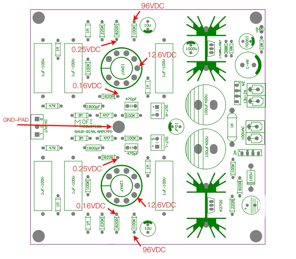 MOFI-SHURE-أنبوب-مضخم صوت فونو (مم) PCB RIAA