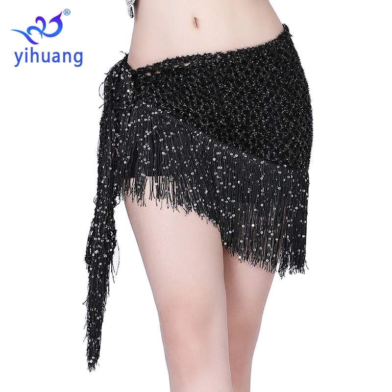 Women Belly Dance Costume Professional Hip Scarf Tassels Sequin Accessories Belt India/Arab Dance Skirt Dancer Belt