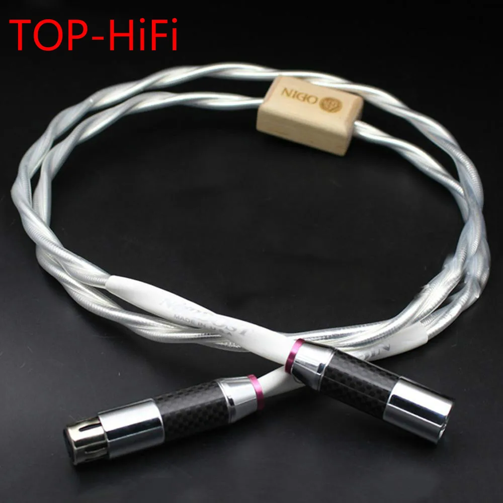 

TOP-HiFi Pcs Odin Super Silver Plated XLR Balance Coaxial Digital Interconnect Cable Audiophile Carbon fiber XLR Plug