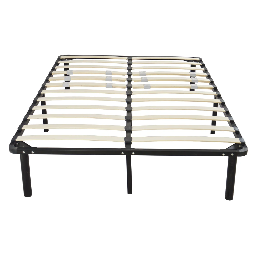 FULL/ Queen/King  Size Wooden Bed Slat and Metal Iron Stand  Iron Bed  Bedroom Furniture