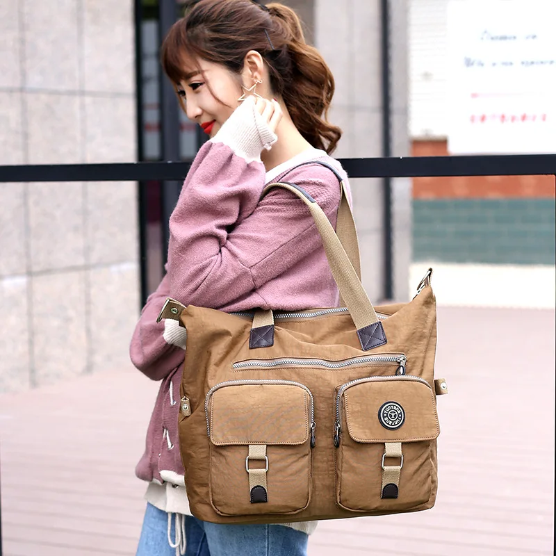 Waterproof Nylon Women Handbags Designer Large Capacity Shoulder Bag Female Crossbody Bags High Quality Ladies Messenger Bags