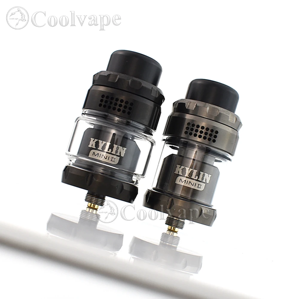 Испаритель Coolvape Kylin Mini V2 RTA, емкость 3 мл/5 мл, один атомайзер 24,4 мм, резьба катушка перестраиваемая, бак Kylin RTA