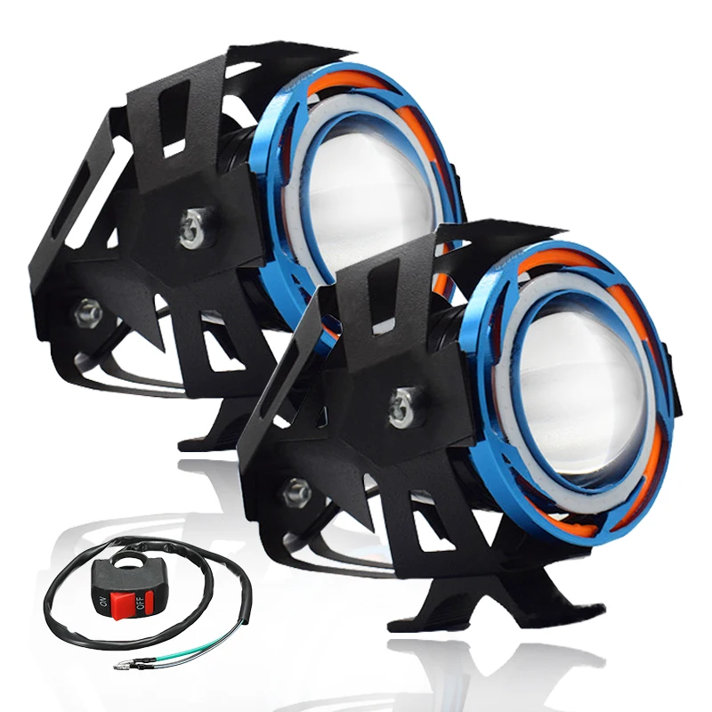 

Led Lights Motorcycle 12v Angel Eye Devil Eye Spotlights Headlights Scooter Fog Driving Lights High Low Beam Strobe Waterproof