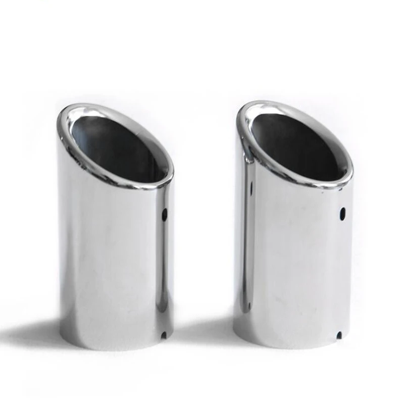 2 pieces/set of chrome-plated stainless steel car exhaust muffler suitable for Volkswagen Tiguan/Golf/CC Audi A4Q5