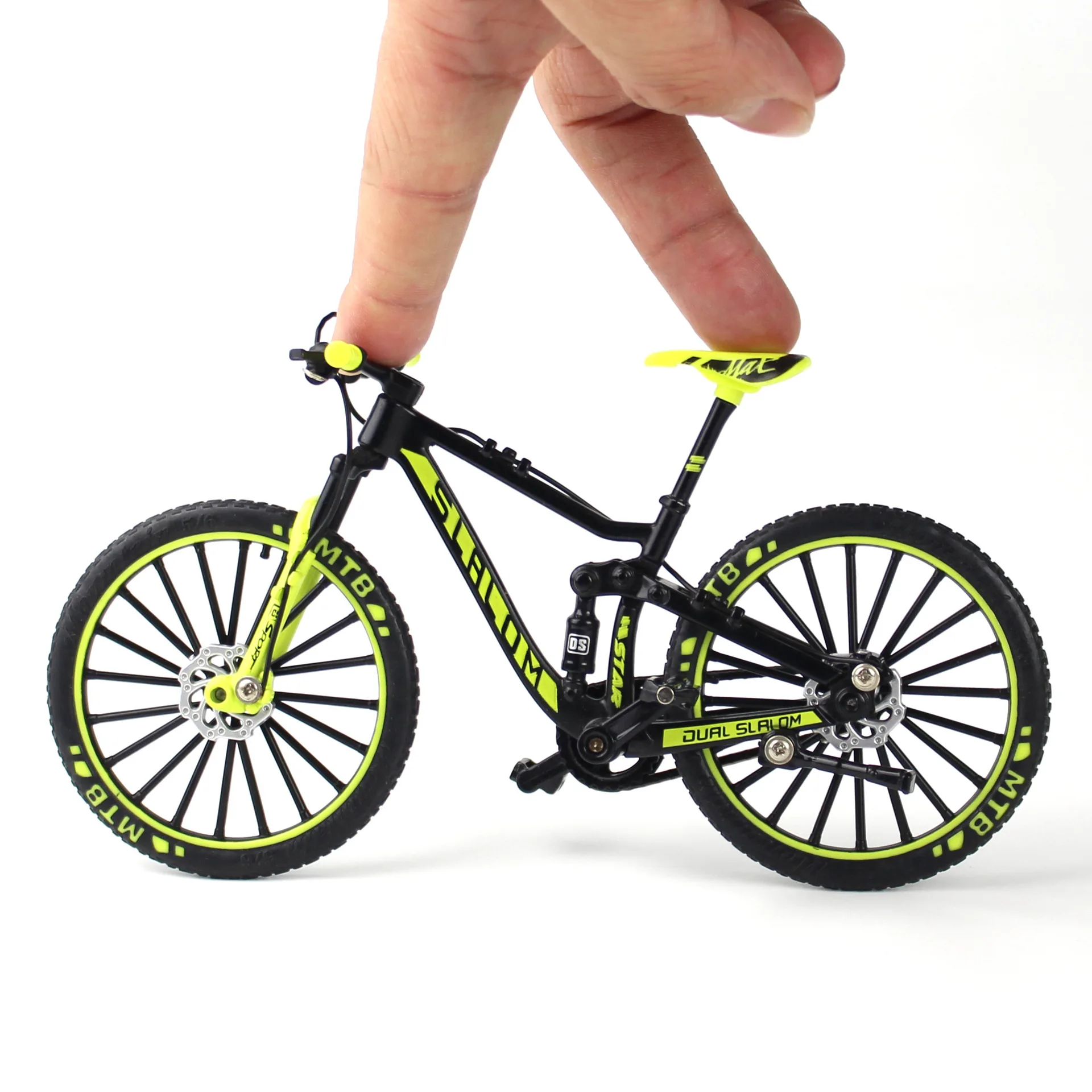 Alloy Bicycle Model Diecast Metal Finger Mountain bike Racing Toy Bend Road desktop cake Collection Toys for children/adult