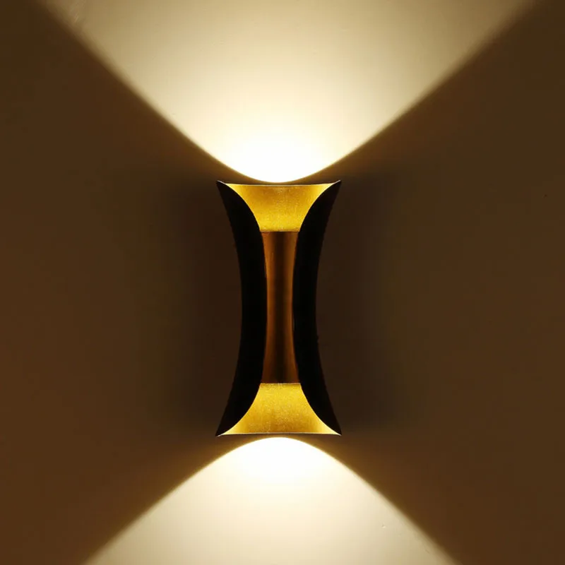 

Simple Style Adjustable Golden Warm Nature White Customize Aluminum Outdoor Led Wall Lamp