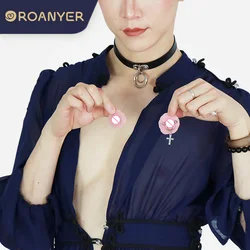 ROANYER Silicone Fake Nipple Cover For Crossdressing False Nipples Sticker Attachable Reusable Breast Chest Paste Shemale