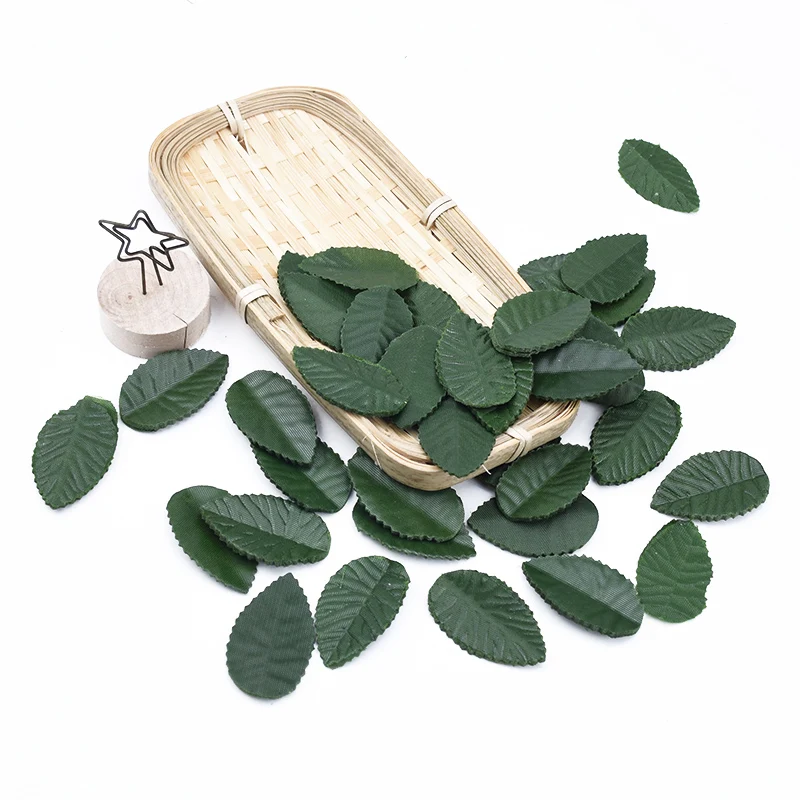 100 Pieces Leaves Wedding Artificial Flowers Christmas Decorations for Home New Year Candy Box Christmas Gifts Household Product