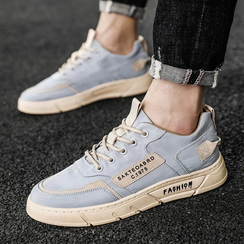 Low-top Breathable Men's Shoes Fashion Sneakers 2023 New Board Shoes Umbrella Canvas Shoes Casual Loafers All-match Shoes Male