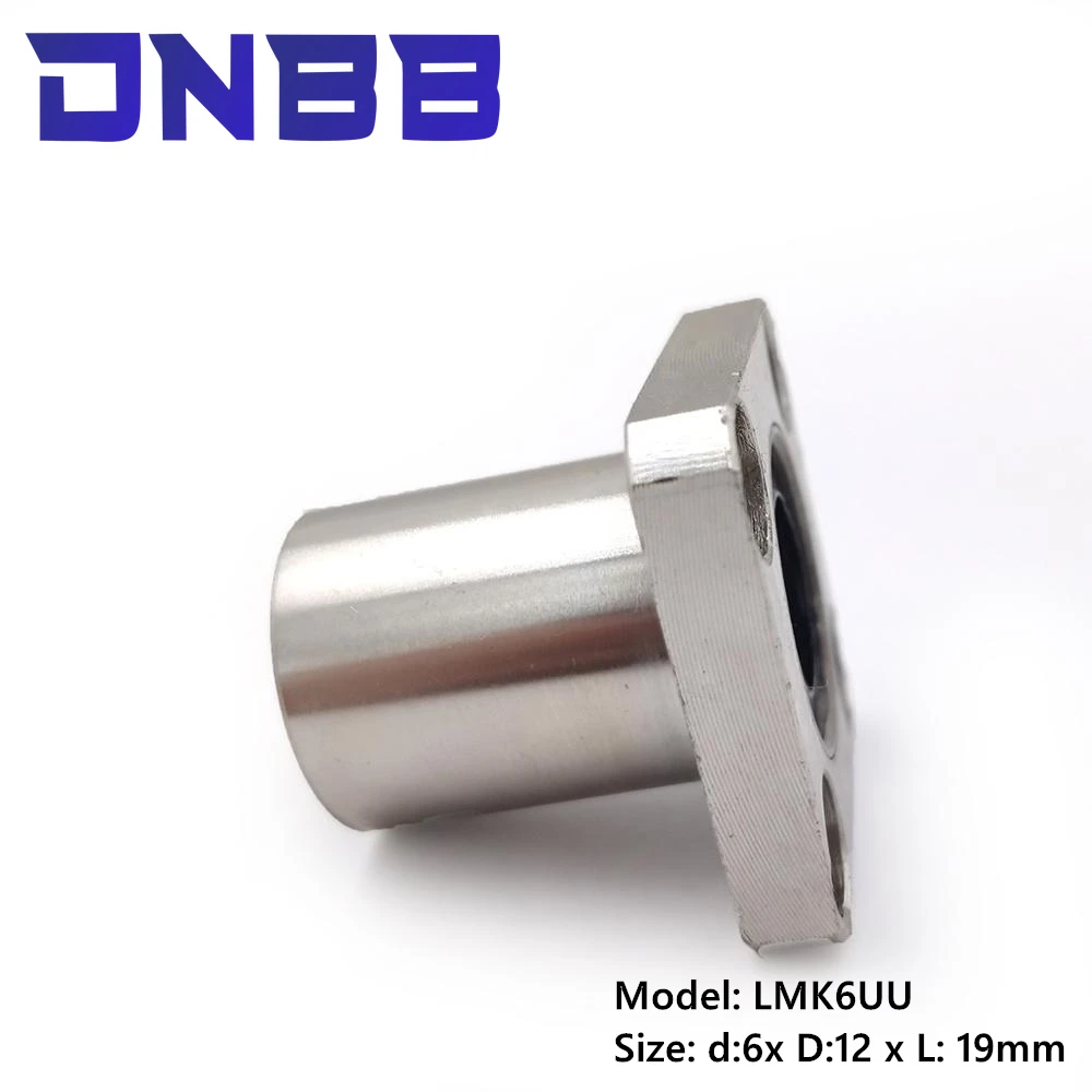 1pc LMK6UU 6x12x19mm type Nickel plating flange linear bearing for 3D printer linear Rod LMK LMK6 6mm