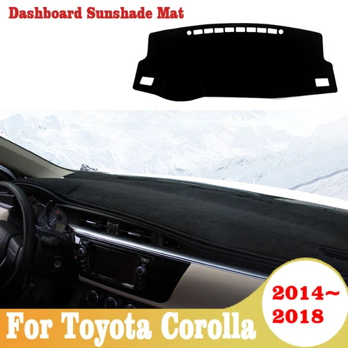 Para toyota corolla 2014 2015 2016 20172018 Tablero del coche evitar almohadilla de luz plataforma de instrumentos cubierta de escritorio esteras accesorios de alfombras