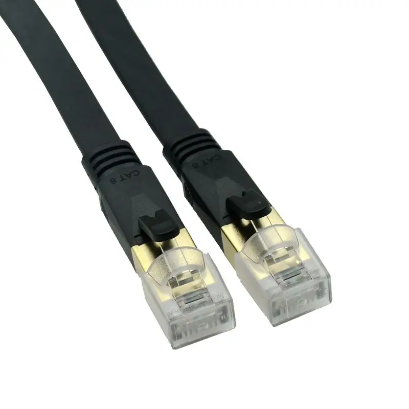 Ethernet Cable CAT8 40Gbps 2000MHz CAT 8 Networking Flat RJ45 Lan Patch Cord For Internet Laptops PS 4 Router RJ45 Cable