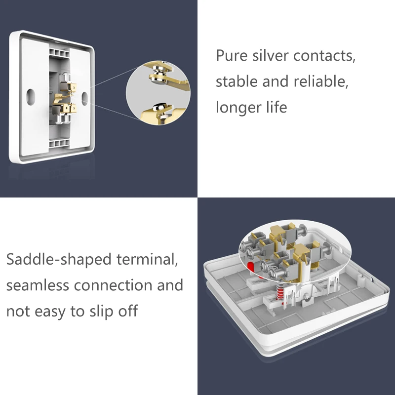 Yeelight Slisaon Atom Wall Switch Three Versions Dual Control Two Modes Compatible with Smart and Traditional Lamps 250V