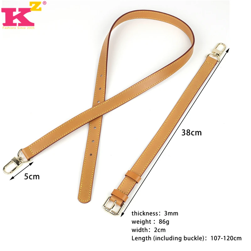 107CM-120CM Genuine Leather Bag Strap Luxury Adjustable Messenger Shoulder Strap Women Sling Crossbody Bag Belt Accessories