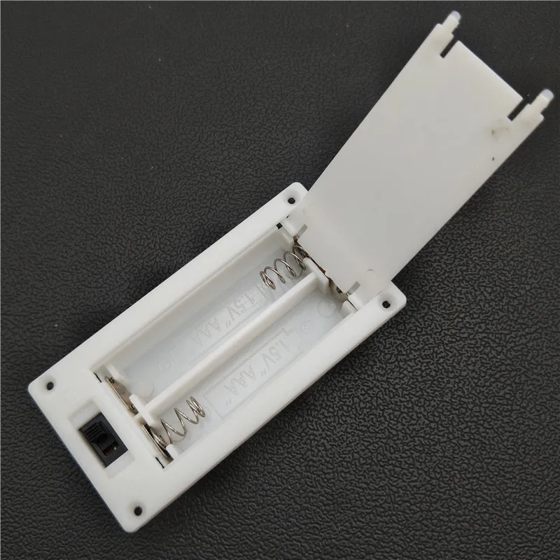 30pcs/lot 2*AAA 3V Plastic Battery Holder Storage Box Case Shell With Switch For 2 x 1.5V AAA Lithium Batteries Cover Container