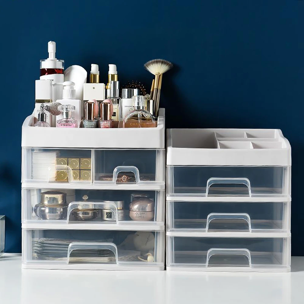 Plastic Multi-layer Make Up Case Makeup Cosmetic Drawer Makeup Organizer Storage Box Jewelry Container Brush Holder Organizers