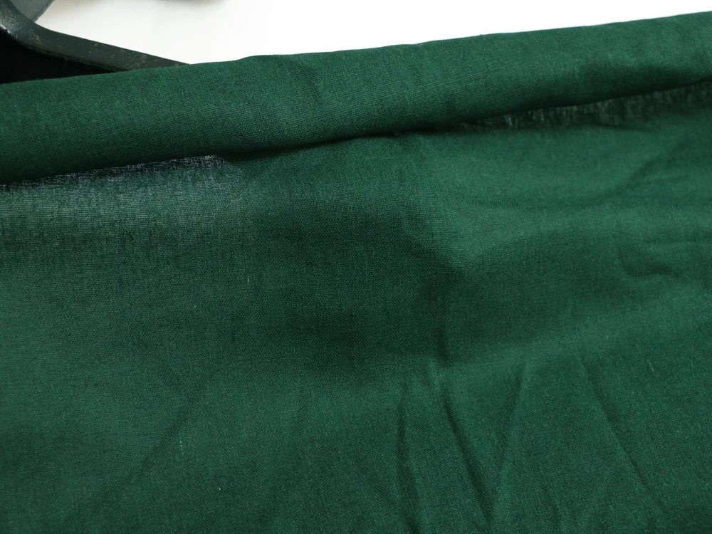 50cm*140cm Soft Deep Green Linen Cotton Material Garments Flax Fabric Diy