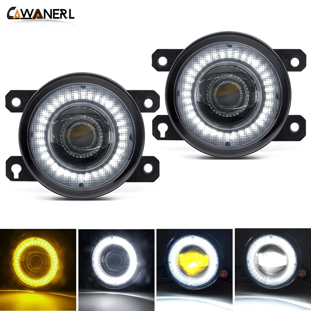 Car Fog Light Assembly LED Lens Angel Eye Daytime Running Lamp DRL For Suzuki Jimny Grand Vitara Swift Splash SX4 XL7 Ignis Alto