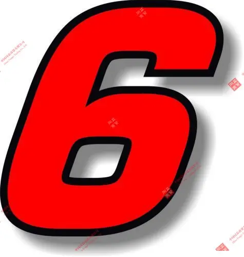 Creative Hot Popular Car Stickerssticker Decal Black (Red Outline) Quare Font Race Number Racing Number Sticker Car Motor Bike