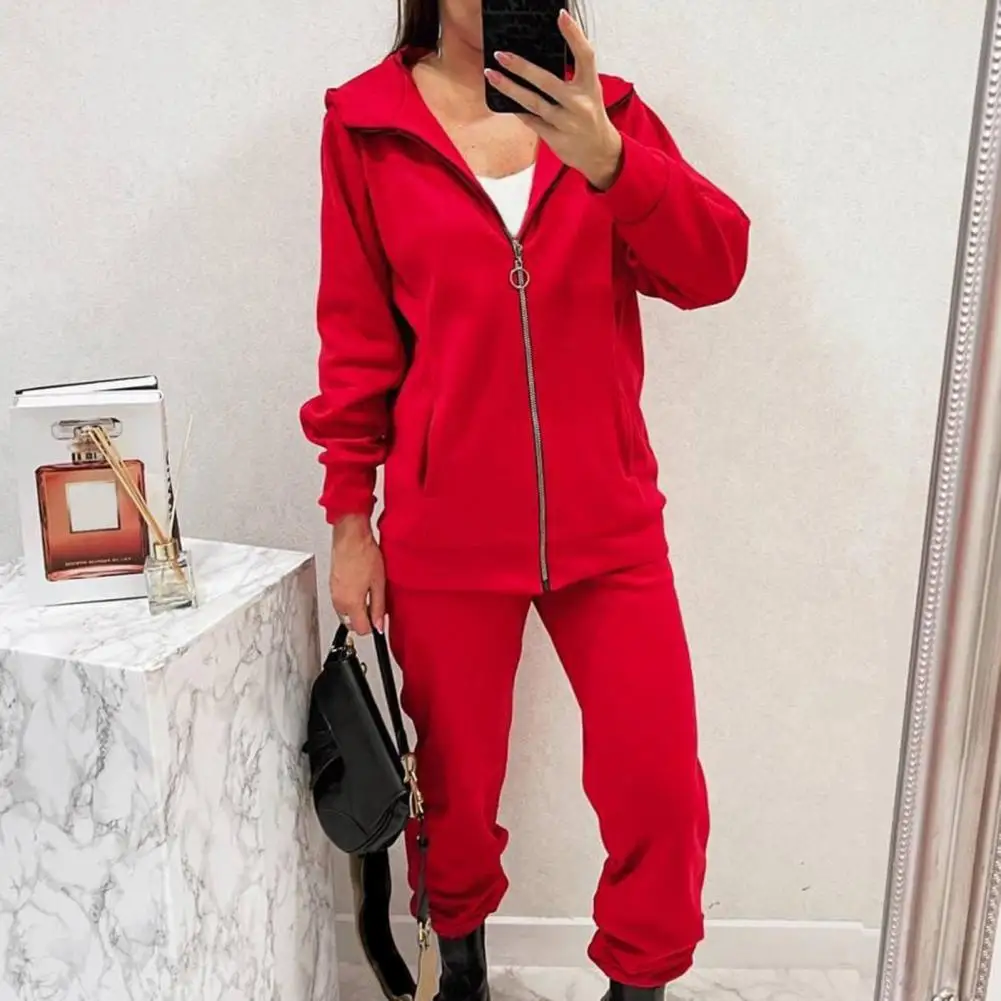 2pcs/Set Pants Suit Women Sport Outfits Casual Hooded Zipper Coat Sweatpants Two piece set Women Tracksuits спортивный костюм