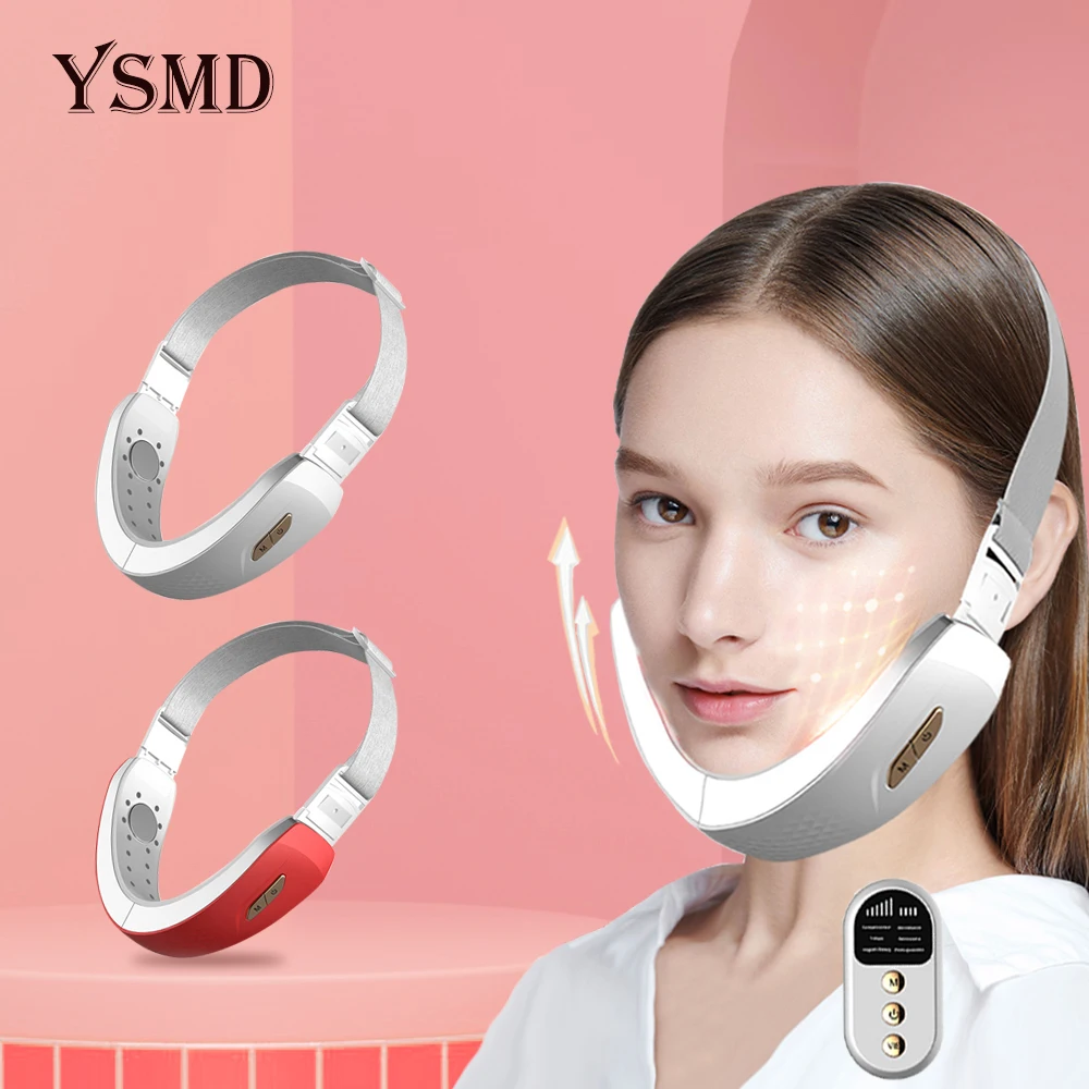 Dubbele Kin Gezicht Massage Slanker V-Lijn Lift Machine Ems Elektrische Led Photon Therapie Facial Lifting Afslanken Strakke Slanke apparaat