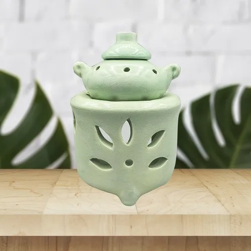 Adelya Life Handmade The Teapot Green Censer Decorative gift