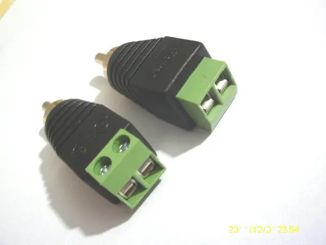 Imagem -05 - Bloco de Terminais para Rca Macho para tv Vídeo Adaptador Cinch Conector Novo 100 Peças