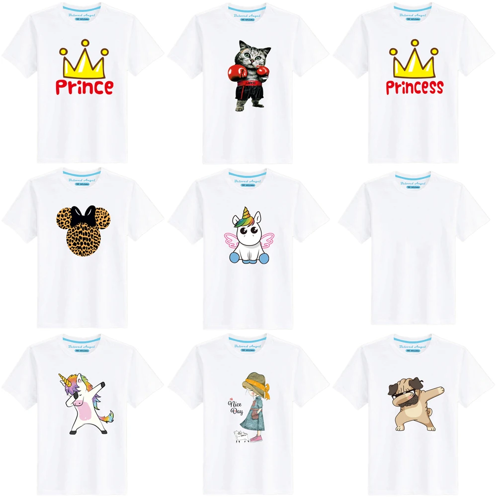 

Brand New Cartoon Kids T-shirt Boys Girls Children Cute Short Sleeves Summer Clothing Unicorn Print Toddler Baby Cotton Clothes