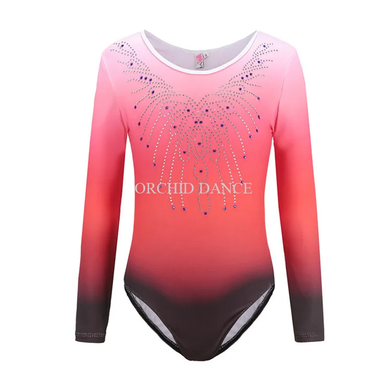 Nieuwe Komende Groothandel Goedkope Kids Meisjes Lange Mouw Maillots Gymnastiek