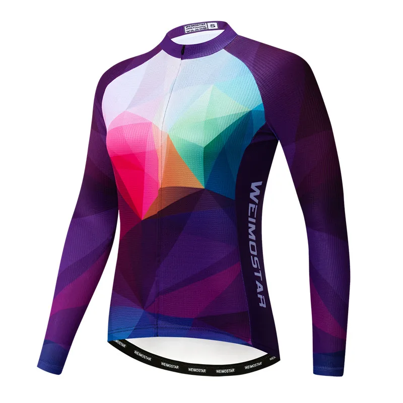 Weimostar Autumn Women Cycling Jersey Long Sleeve Spring Bicycle Cycling Clothing Pro Team Bike Jacket Road Female Cycling Top