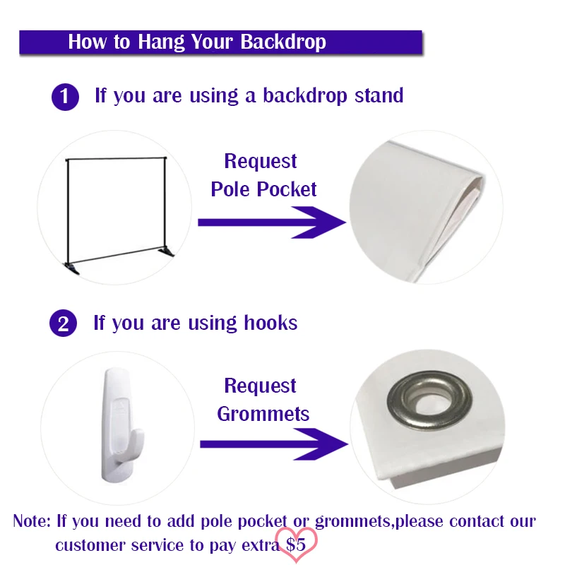 Payment Link To Pay Extra Charge For Add Pole Pockets Or Grommets